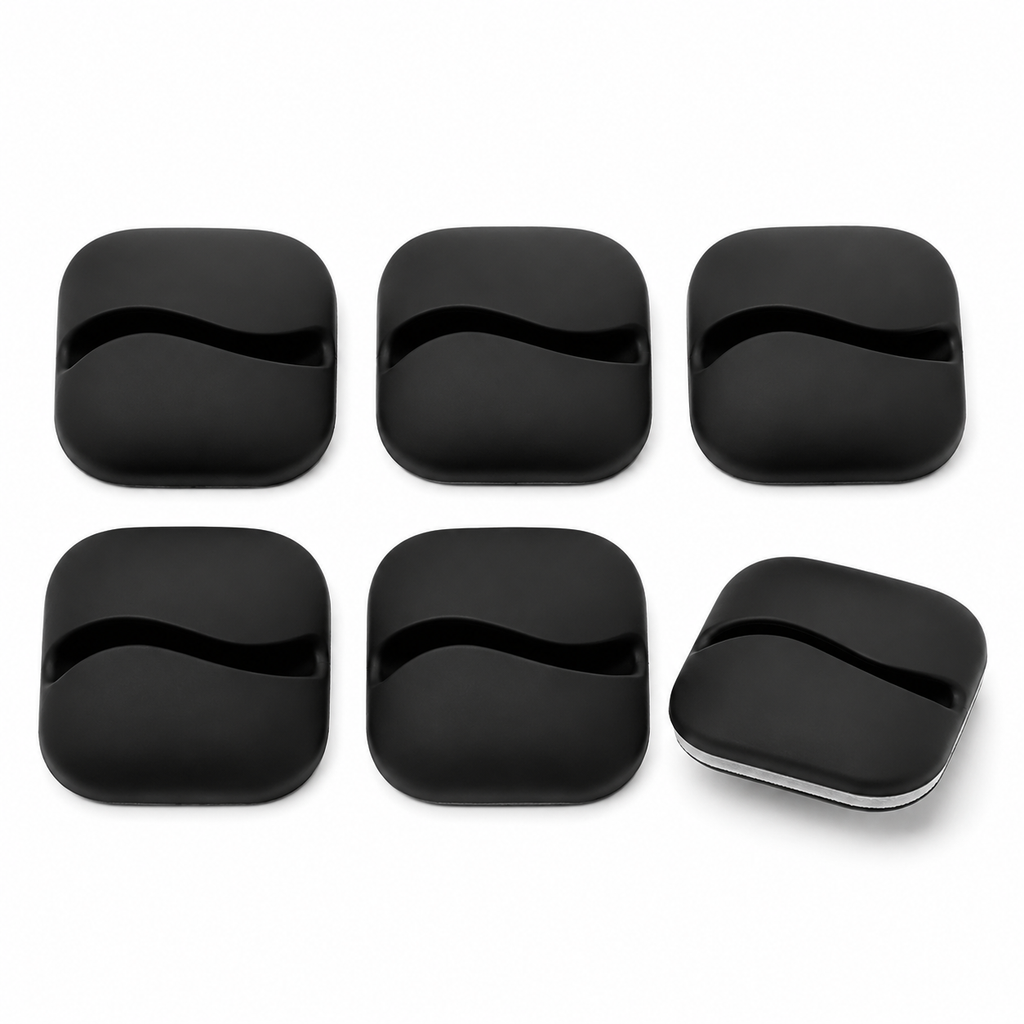 Range-Câbles de Bureau à Fixation Adhésive