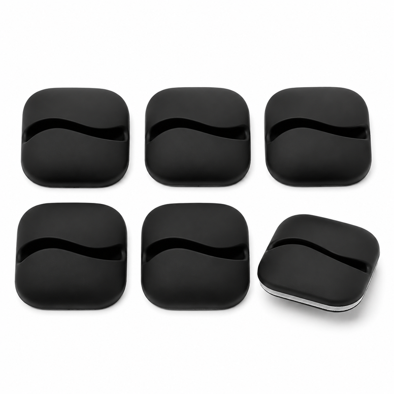 Range-Câbles de Bureau à Fixation Adhésive