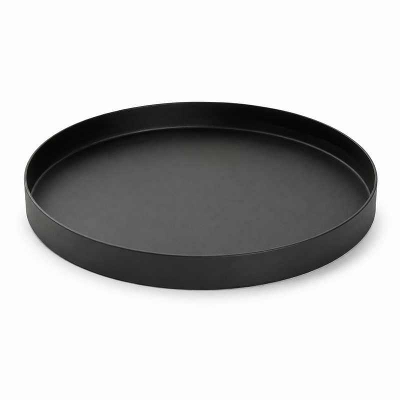 Plateau Décoratif Rond à Bord Relevé