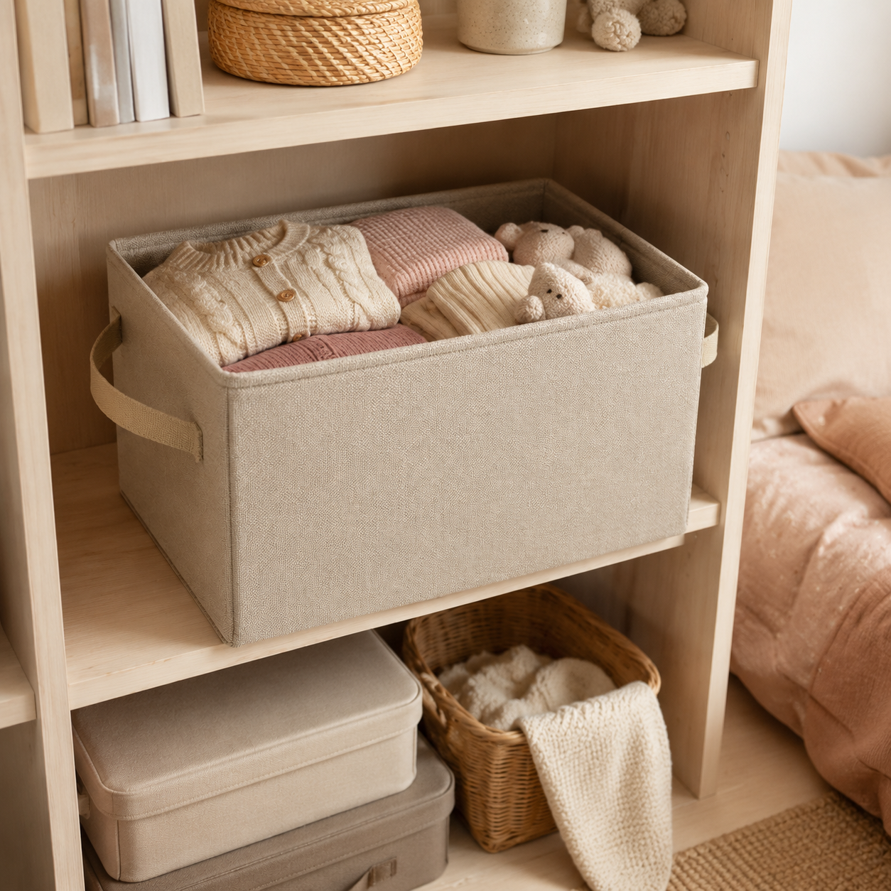 Panier de Rangement Pliable en Tissu