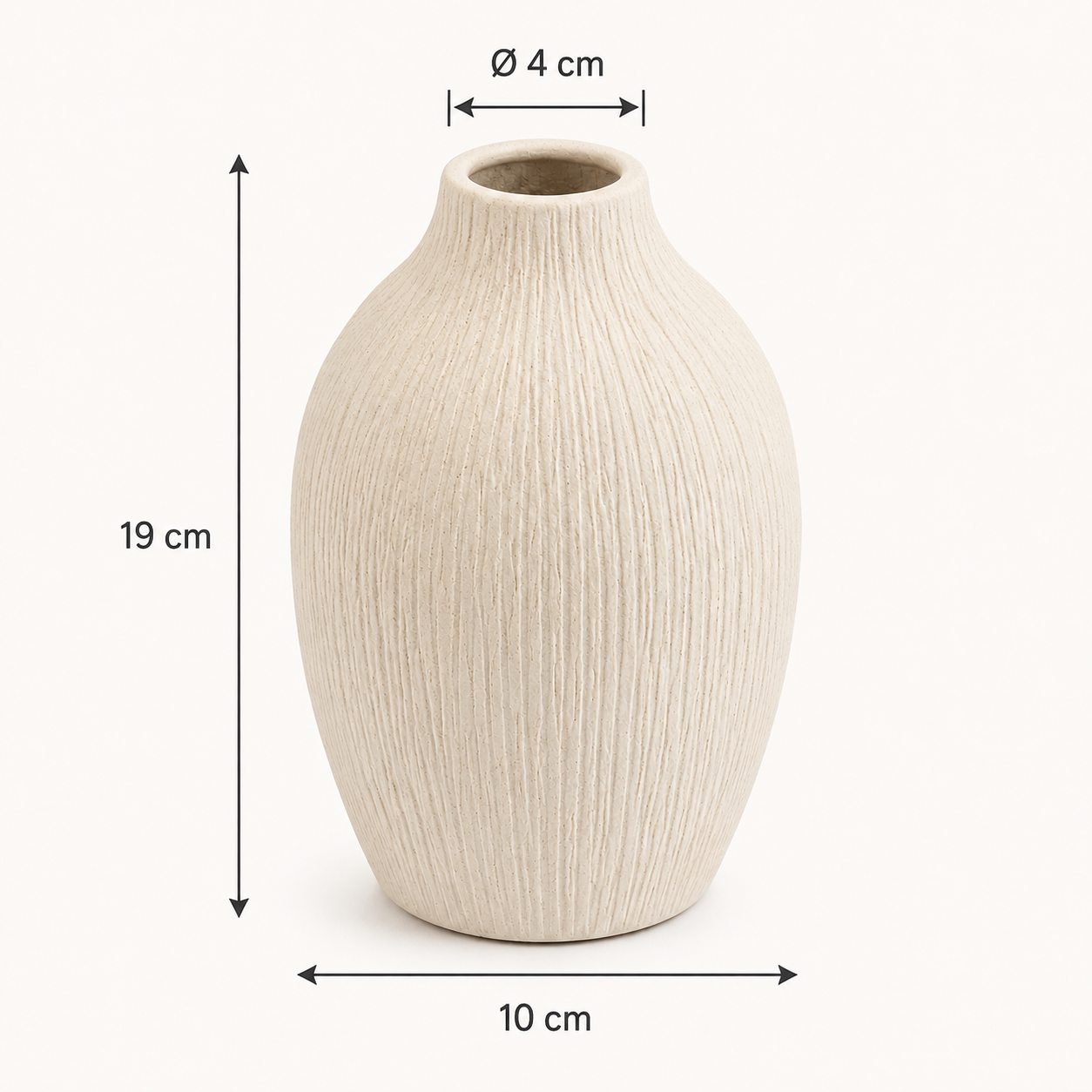 Vase Décoratif Texturé en Céramique