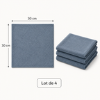 Lot de 4 Chiffons Microfibres Réutilisables