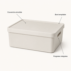 Boîte de Rangement Modulaire avec Couvercle