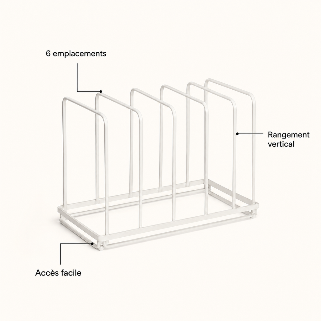 Support de Rangement Vertical pour Couvercles
