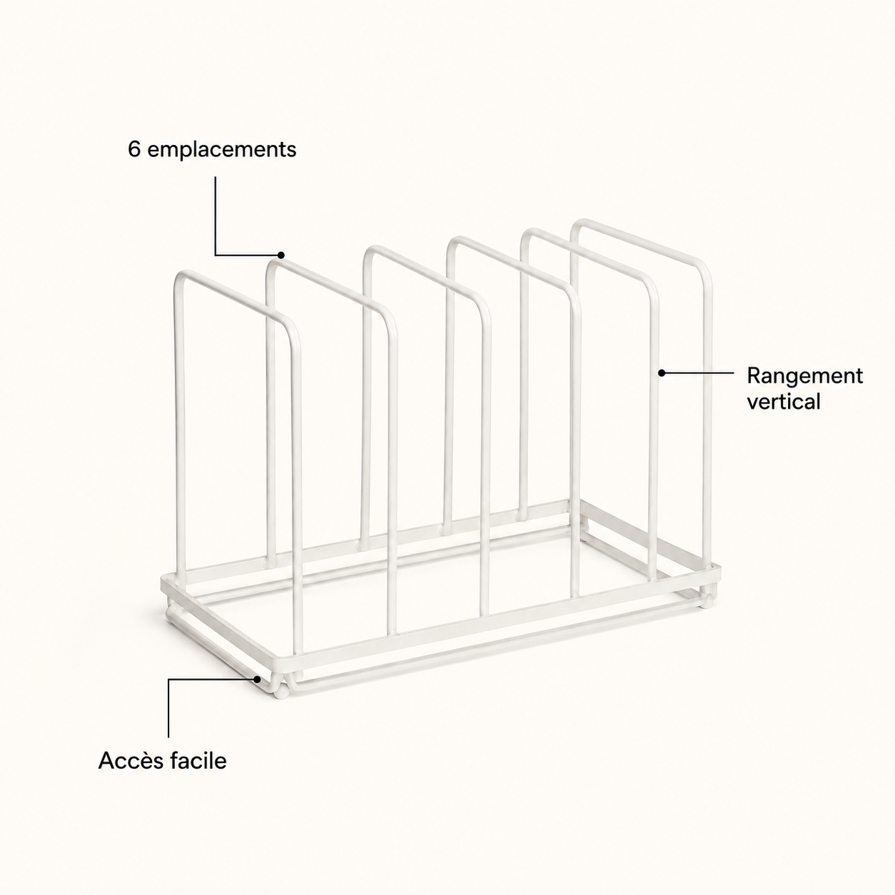 Support de Rangement Vertical pour Couvercles