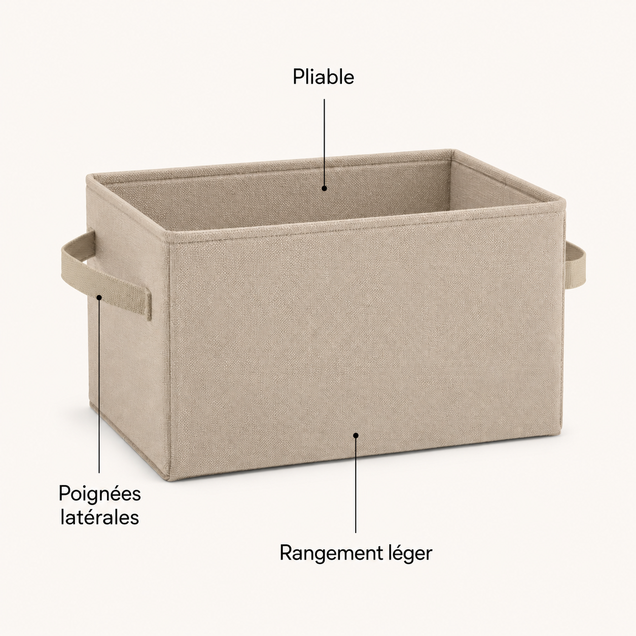 Panier de Rangement Pliable en Tissu