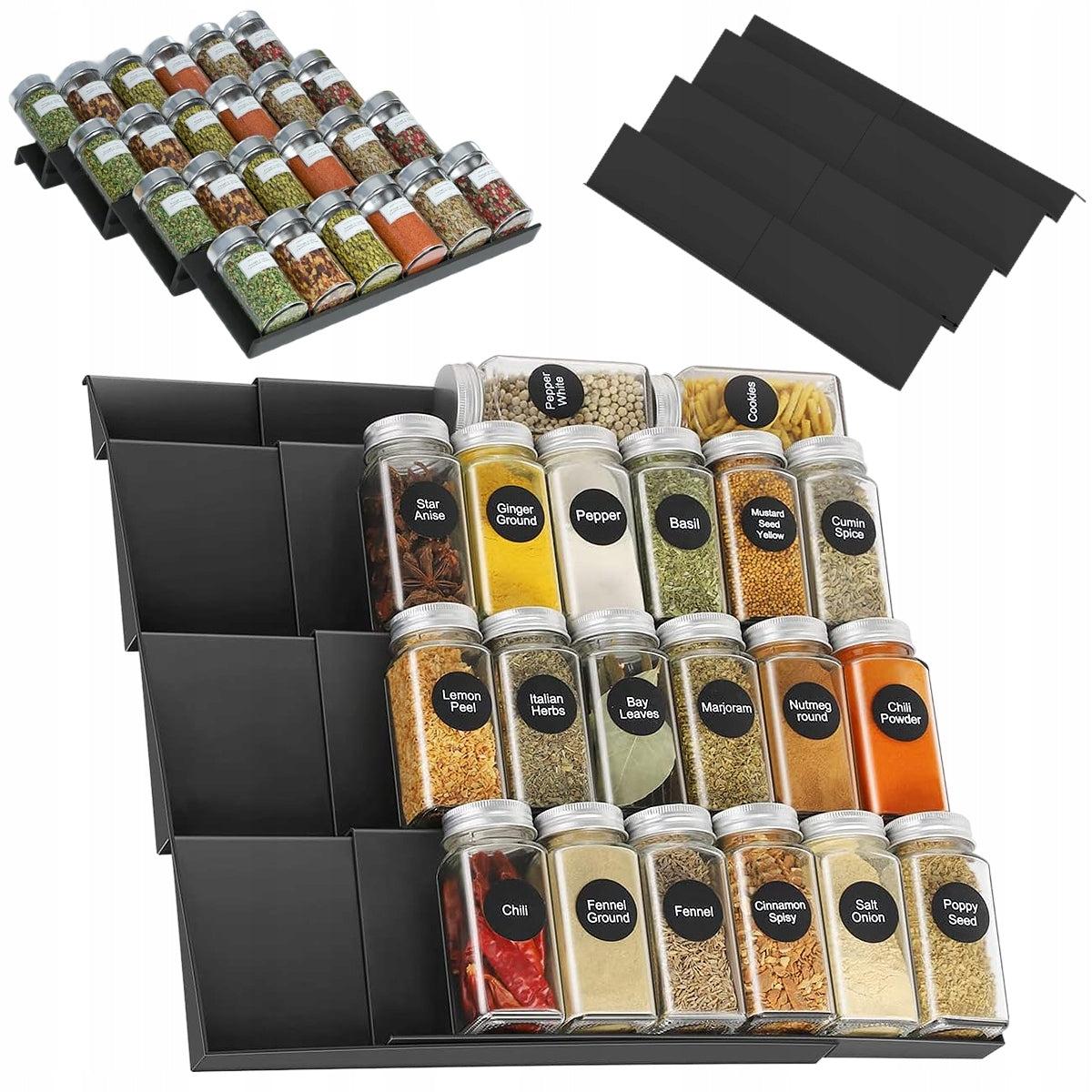 Organizer do szuflady Lova Nest czarny 2 szt.