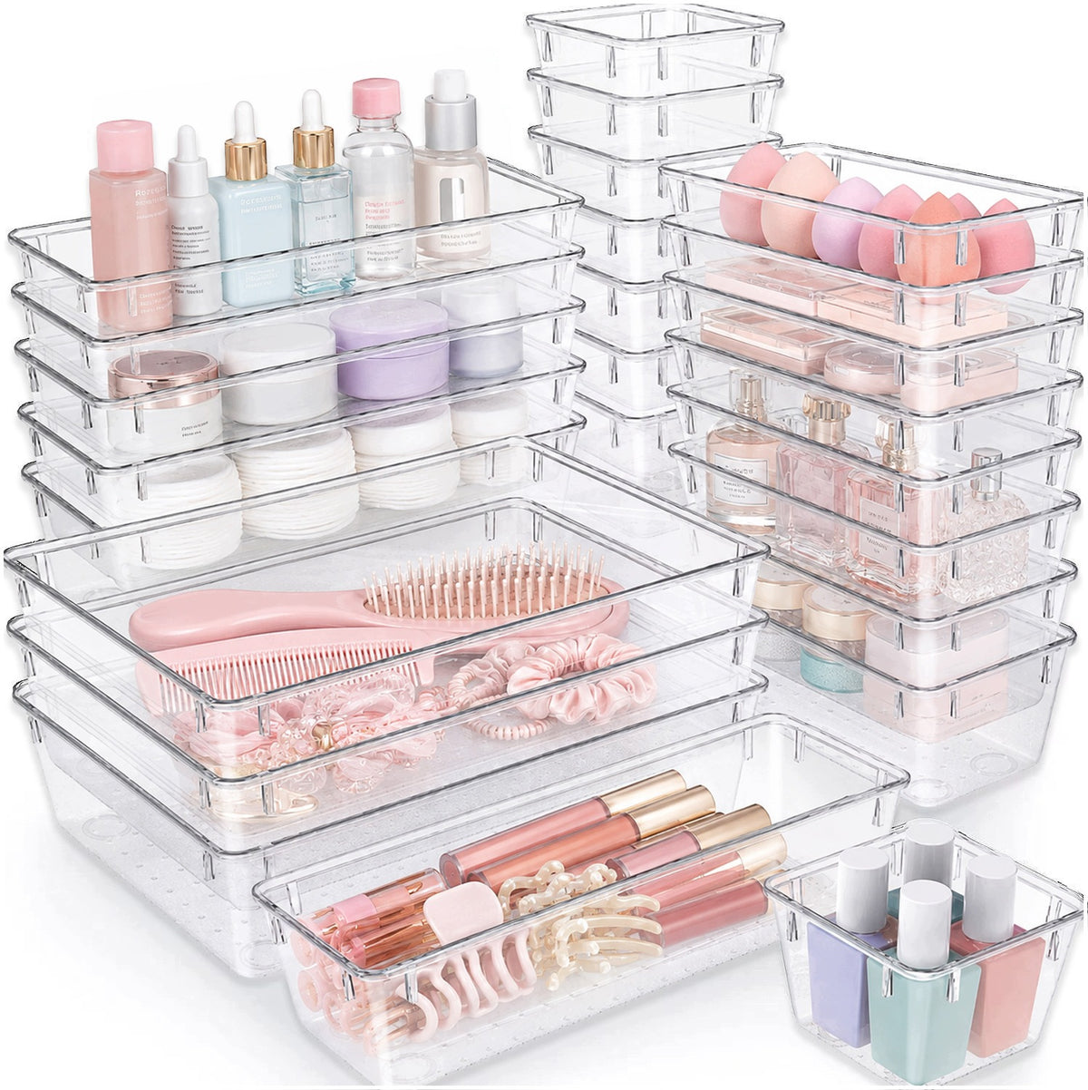 Organizer do szuflady MEMFLOW bezbarwny plastikowy 25 szt.